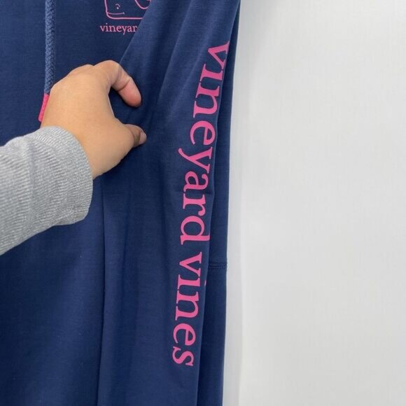 VINEYARD VINES Performance‎ Navy Blue Long-Sleeve Lightweight Hoodie Size M - Picture 4 of 8